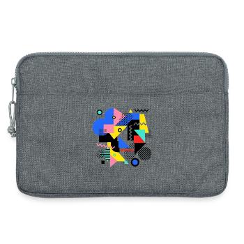 Geometric Color Explosion Pop Art - Laptop bag 13" - heather grey - Front