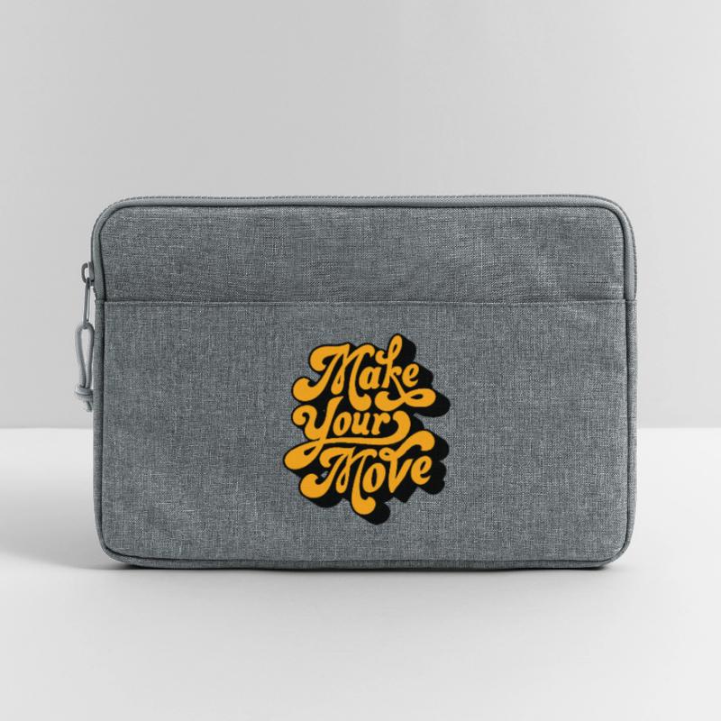 Make Your Move Retro Script Laptop bag 13"