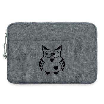 Mondschlihu Eule - Das Original heavenlygoods - Laptoptasche 13" - Grau meliert - Vorne