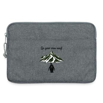 Go your own way! - Laptoptasche 13" - Grau meliert - Vorne