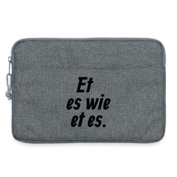 Et es wie et es - Et Kölsche Jrundjesetz §1 - Laptoptasche 13" - Grau meliert - Vorne