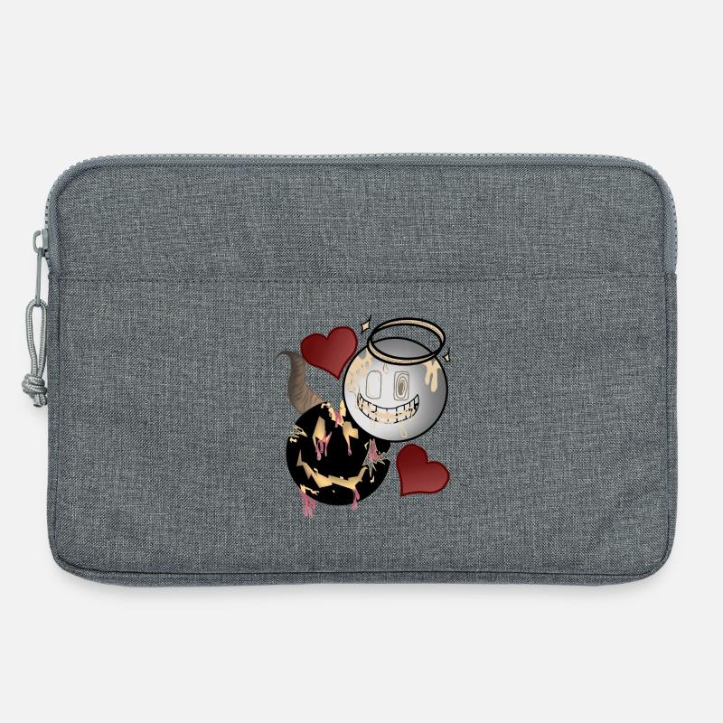 Engel und Teufel Design  - Laptoptasche 13" - Grau meliert