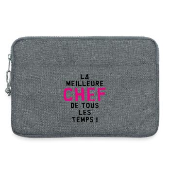 Meilleure Chef de tous les temps - Sacoche pour ordinateur portable 13 pouces - gris chiné - Devant