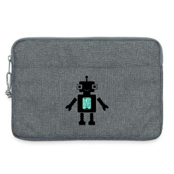 Roboter Comic - Laptoptasche 13" - Grau meliert - Vorne