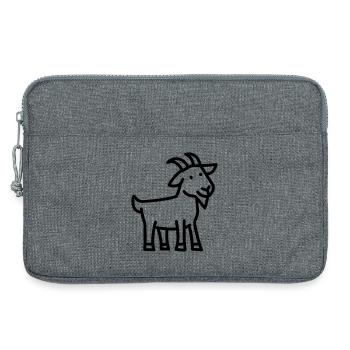 Ziege - Laptoptasche 13" - Grau meliert - Vorne