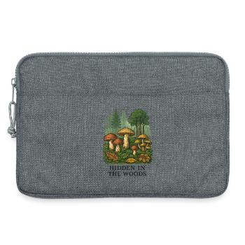 Le secret des champignons de la forêt - Sacoche pour ordinateur portable 13 pouces - gris chiné - Devant