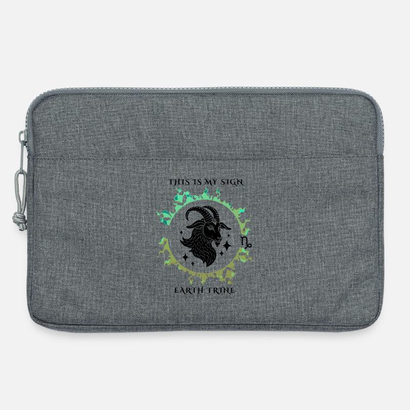 Mein Zeichen Steinbock - Laptoptasche 13" - Grau meliert