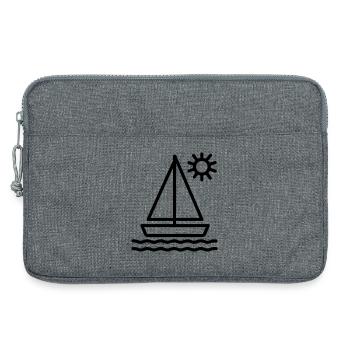 voilier - Sacoche pour ordinateur portable 13 pouces - gris chiné - Devant