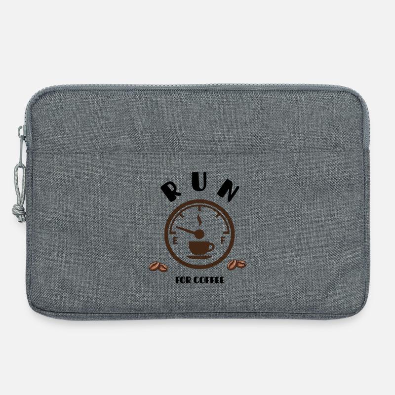 Coffee Pointer Dial Design - Laptop bag 13" - heather grey