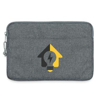 Logo de l’ampoule électrique domestique - Sacoche pour ordinateur portable 13 pouces - gris chiné - Devant
