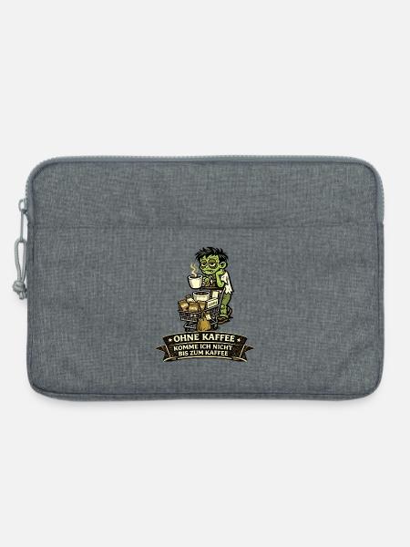 Kaffeezombie: Ohne Kaffee Bis Zum Kaffee - Laptoptasche 13" - Grau meliert