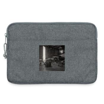 Photographie Noir dans un hangar d’avion vintage Animal - Sacoche pour ordinateur portable 13 pouces - gris chiné - Devant