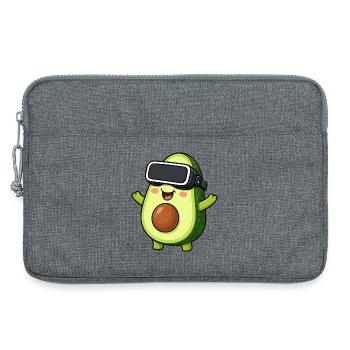 Avocado Cartoon Gamer Virtual Reality Comic - Laptop bag 13" - heather grey - Front