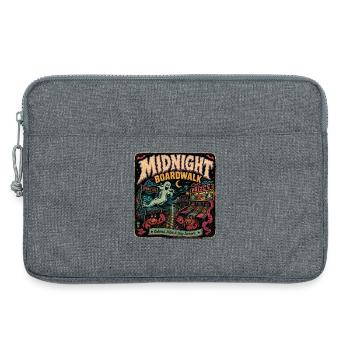 Midnight Boardwalk Retro Halloween Gamer Shirt - Laptop bag 13" - heather grey - Front
