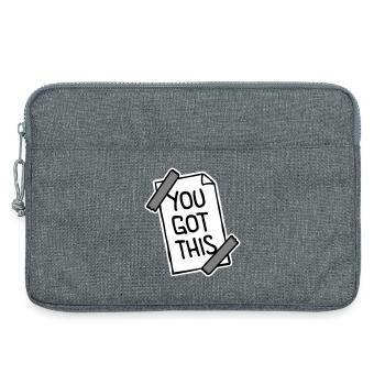 You Got This Motivierend Inspirierend Spruch Zitat - Laptoptasche 13" - Grau meliert - Vorne