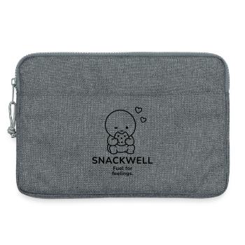 Snackwell – Fuel for Feelings | Cozy Snack Mood - Laptop bag 13" - heather grey - Front