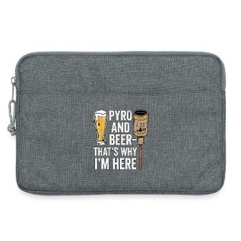 Pyro Und Bier - Laptoptasche 13" - Grau meliert - Vorne