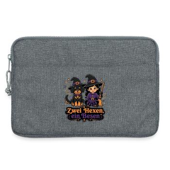 Hexen-Meute - Laptoptasche 13" - Grau meliert - Vorne