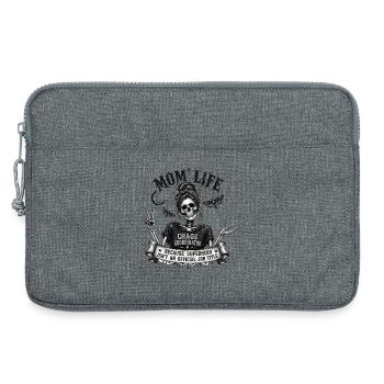 Mom Life Chaos Coordinator Vintage Skull Gothic - Laptoptasche 13" - Grau meliert - Vorne