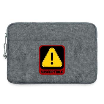 Anfällig - Laptoptasche 13" - Grau meliert - Vorne