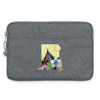 Camping im Zelt - Laptoptasche 13" - Grau meliert - Vorne