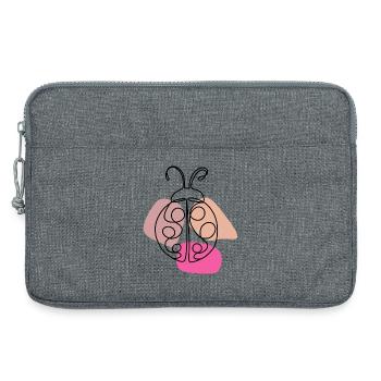 Conception Lineart Ladybug - Sacoche pour ordinateur portable 13 pouces - gris chiné - Devant