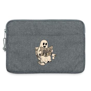 Montage Halloween Humour Autocollant - Sacoche pour ordinateur portable 13 pouces - gris chiné - Devant