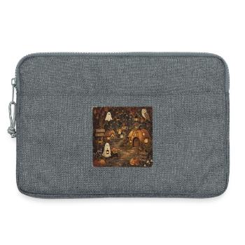 Sweat à capuche Pumpkin House Pumpkin House Automne Vintage - Sacoche pour ordinateur portable 13 pouces - gris chiné - Devant