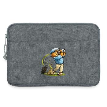 Un capybara doux au golf - Sacoche pour ordinateur portable 13 pouces - gris chiné - Devant