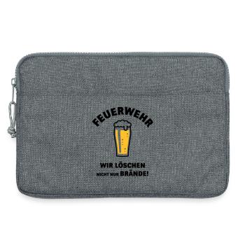 Feuerwehr – Wir Löschen Nicht Nur Brände! POS - Laptoptasche 13" - Grau meliert - Vorne