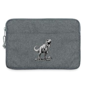  Tyrannosaurus Rex T-Rex Dinosaurier Urzeit Motiv - Laptoptasche 13" - Grau meliert - Vorne