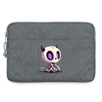 Cute Chibi Devil Skull - Laptoptasche 13" - Grau meliert - Vorne