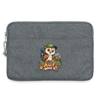 Auf geht's Eulenabenteuer - Laptoptasche 13" - Grau meliert - Vorne