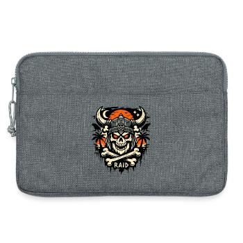 Schädel Raid Helm Symbolik - Laptoptasche 13" - Grau meliert - Vorne