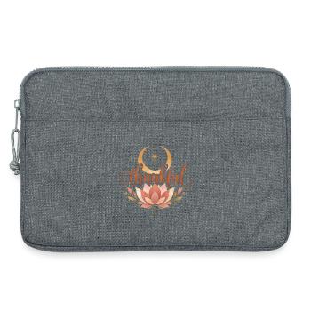 Dankbarkeit Achtsamkeit Lotusblüte Boho - Laptoptasche 13" - Grau meliert - Vorne