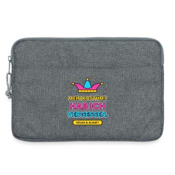 Karneval: MEIN KOSTÜM? HAB ICH VERGESSEN. - Laptoptasche 13" - Grau meliert - Vorne