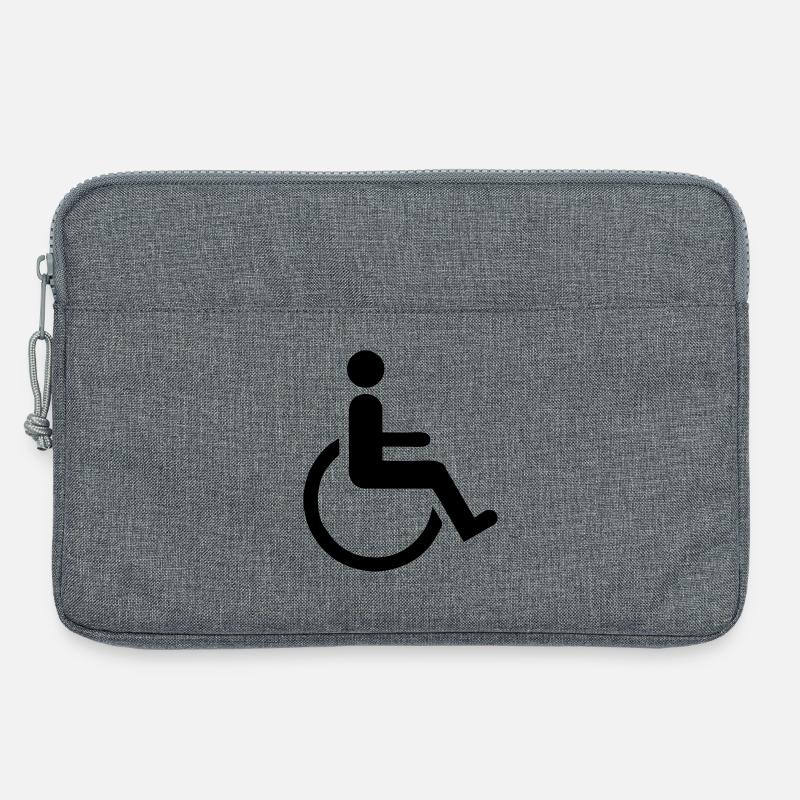 Rollstuhlfahrer - Laptoptasche 13" - Grau meliert