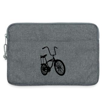 old school retro bike - Laptop bag 13" - heather grey - Front