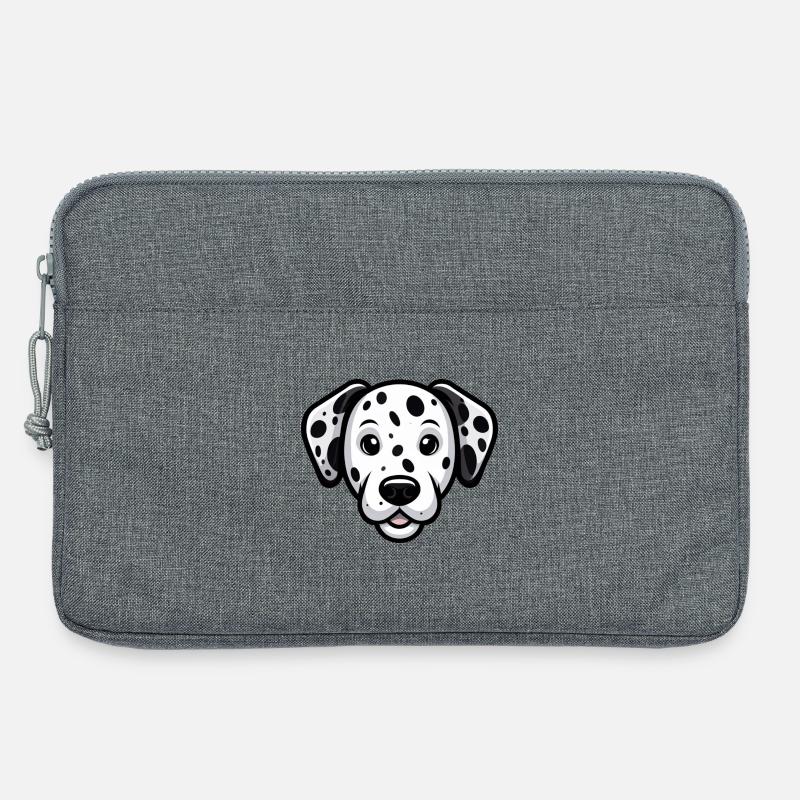 Dalmatiner Kopf im Comic Stil - Laptoptasche 13" - Grau meliert