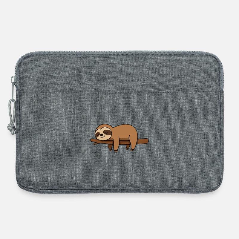 Sleeping sloth on branch - Laptop bag 13" - heather grey