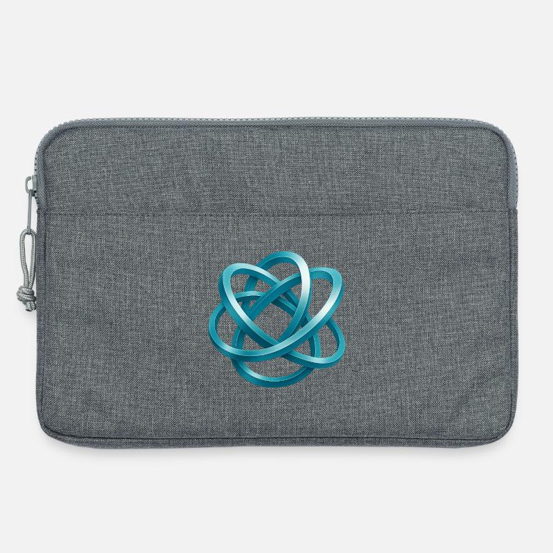Blaues Geflochtenes Knotendesign - Laptoptasche 13" - Grau meliert