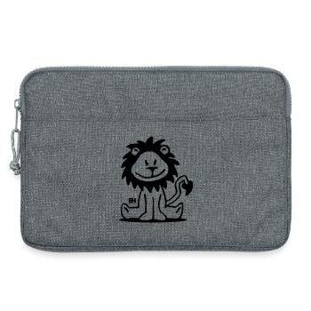 Lion - Laptop bag 13" - heather grey - Front