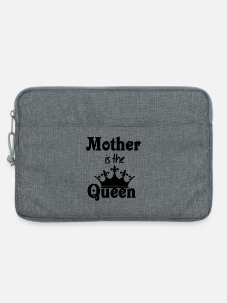 Mother is the Queen Geschenk - Laptoptasche 13" - Grau meliert