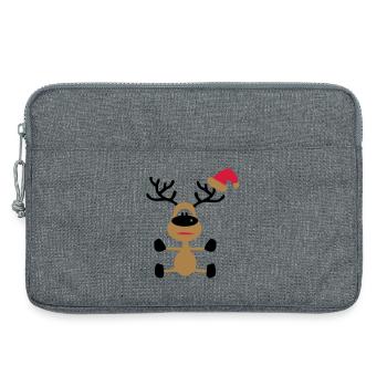 Christmas - Laptop bag 13" - heather grey - Front