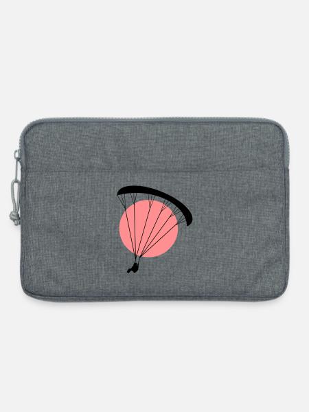 Paraglider Sunset Vektor - Laptoptasche 13" - Grau meliert