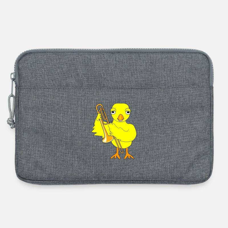 Trombone Chick - Laptop bag 13" - heather grey