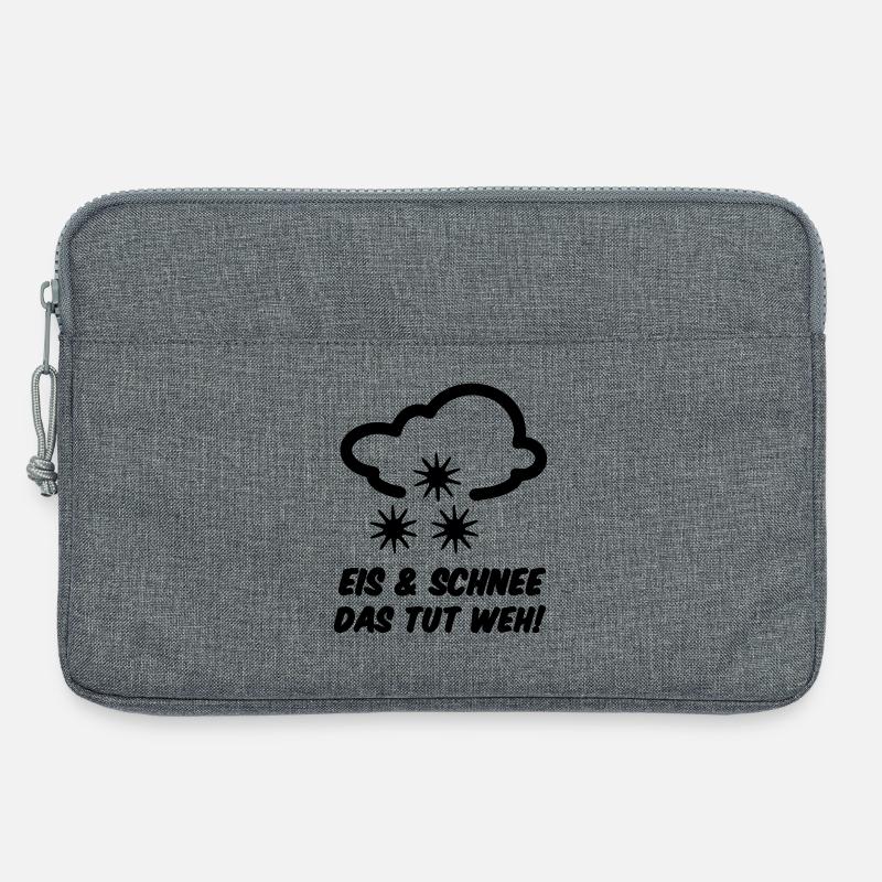 Winter Eis Schnee Spruch lustig Geschenk - Laptoptasche 13" - Grau meliert