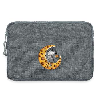 Maus liebt Käse - Laptoptasche 13" - Grau meliert - Vorne