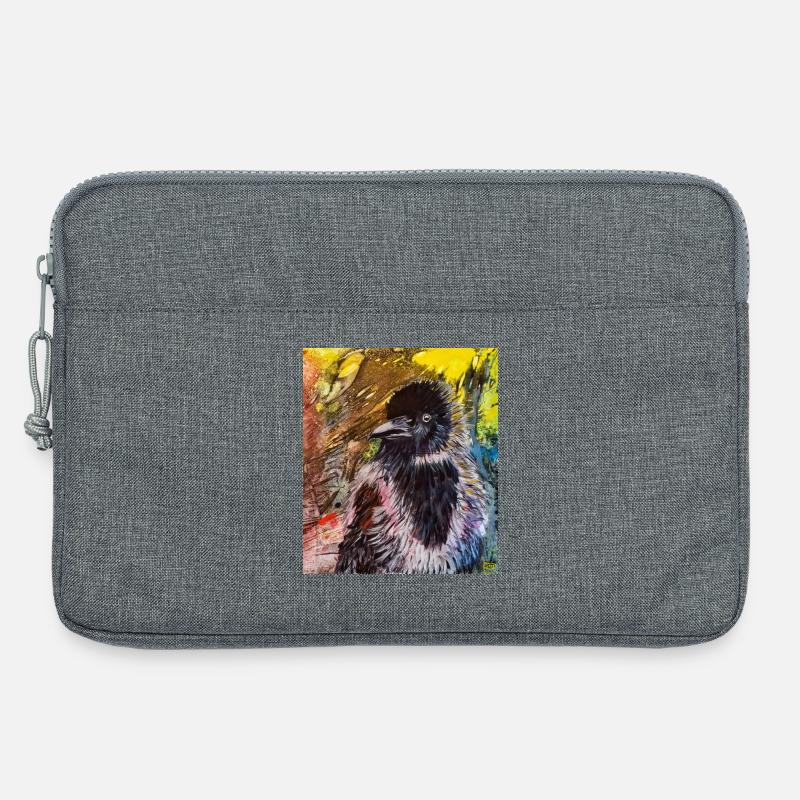 Krähe - Laptoptasche 13" - Grau meliert