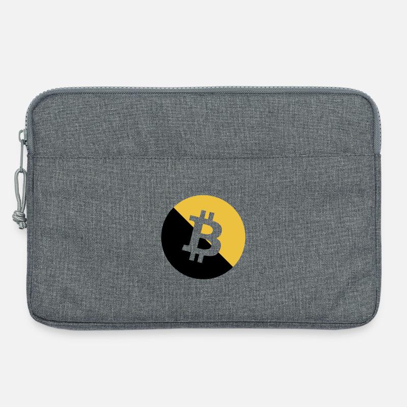 Bitcoin Golden Glitter - Laptoptasche 13" - Grau meliert
